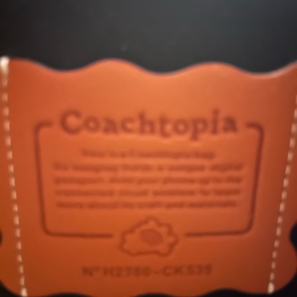 Coachtopia Ergo Bag Checkerboard with Wavy Zip Card Case In Coachtopia Leather - Picture 17 of 17